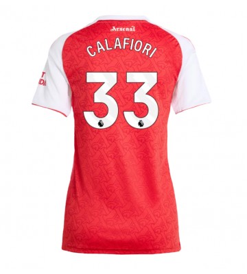 Arsenal Riccardo Calafiori #33 Hjemmebanetrøje Dame 2025-26 Kortærmet